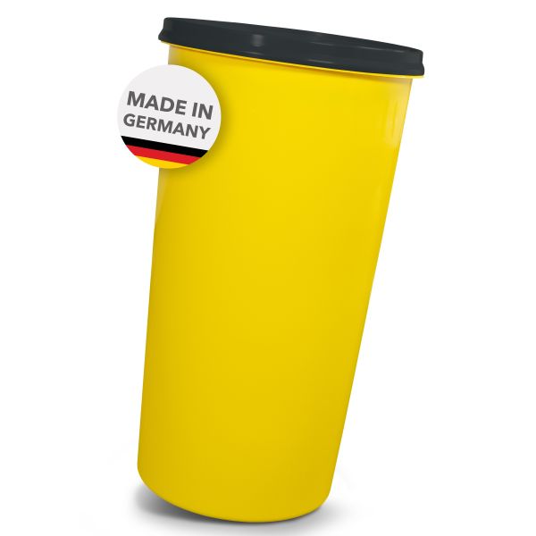 Gelber Sack Ständer gelb mit Deckel anthrazit Müllständer Mülleimer 60 L