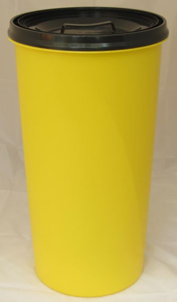 Gelber Sack Ständer gelb mit Deckel anthrazit Müllständer Mülleimer 60 L