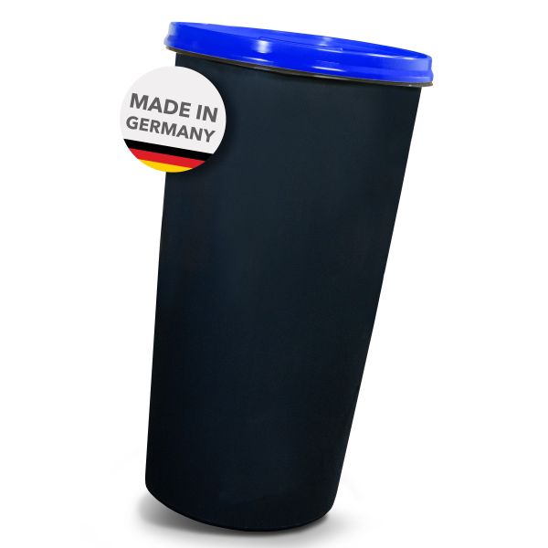 Gelber Sack Ständer anthrazit mit Deckel blau Müllständer Mülleimer 60 L