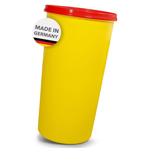 Gelber Sack Ständer gelb mit Deckel rot Müllständer Mülleimer 60 L
